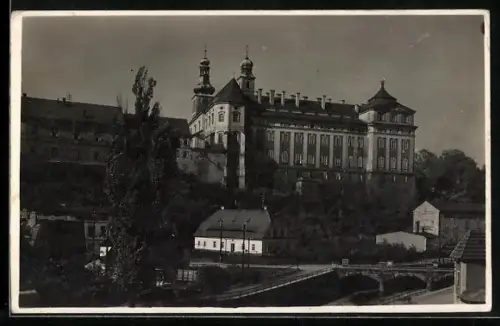 AK Braunau, Abtei mit Strassenpartie