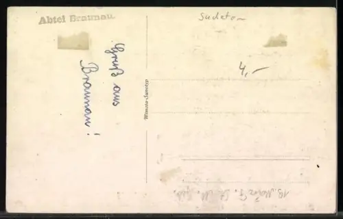 AK Braunau, Abtei mit Strassenpartie