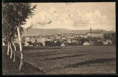 AK Braunau i. B., Blick auf den Ort