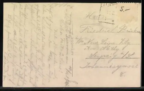 AK Turnov, Panorama mit Kirche