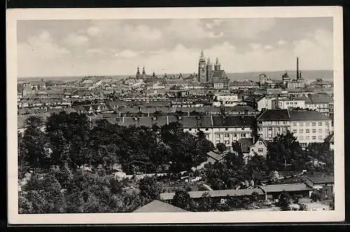 AK Königgrätz, Panorama mit Kirche