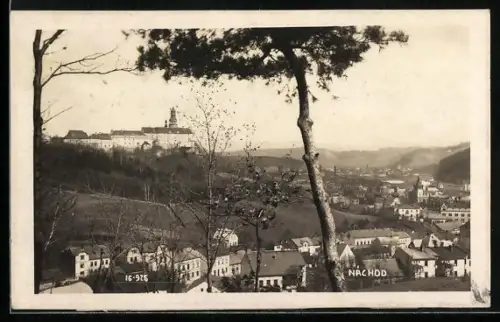 AK Náchod, Panorama mit Schloss