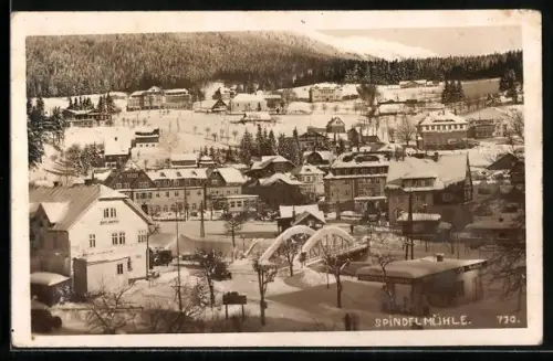 AK Spindelmühle, Panorama im Schnee