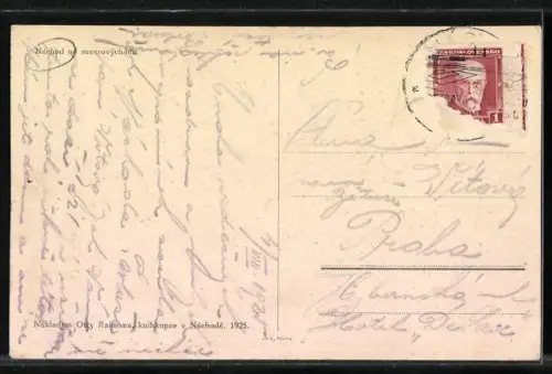 AK Náchod od severovýchodu, Panorama