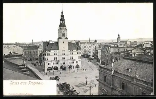 AK Troppau, Blick auf das Rathaus