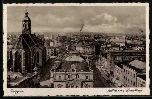 AK Troppau, Blick über die Dächer des Ortes