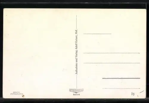 AK Hof in Mähren, Ortsansicht mit Kirche vom Feld aus
