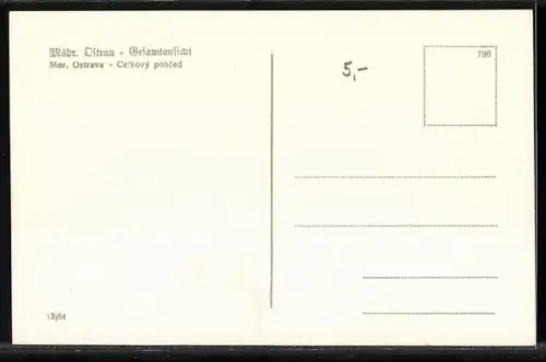 AK Mähr. Ostrau, Gesamtansicht mit Fabriken aus der Vogelschau