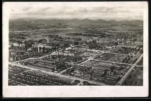 AK Mähr. Ostrau, Ansicht der Witkowitzer Eisenwerke aus der Vogelschau