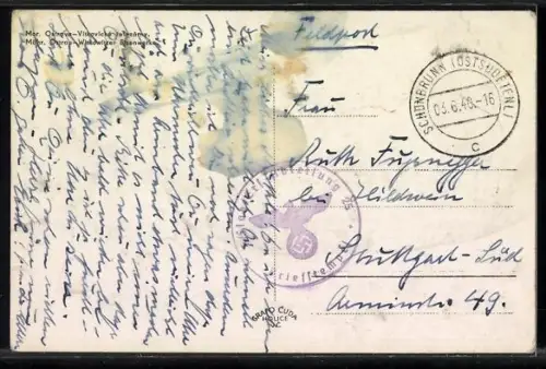 AK Mähr. Ostrau, Ansicht der Witkowitzer Eisenwerke aus der Vogelschau