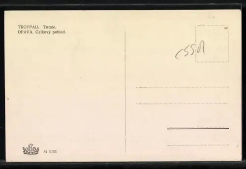 AK Troppau, Teilansicht mit dem Städtischen Museum