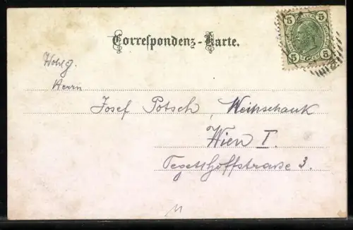 AK Bad Johannisbrunn, Teilansicht mit Badehaus