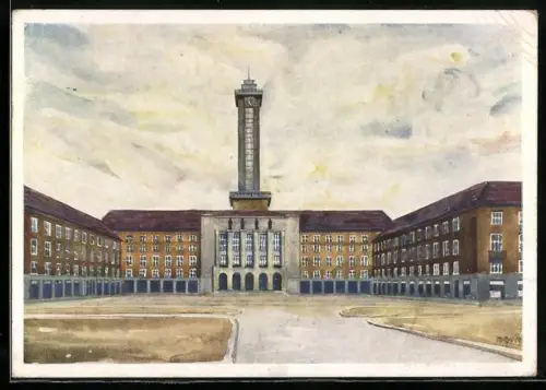 Künstler-AK Mor. Ostrava, Nová radnice