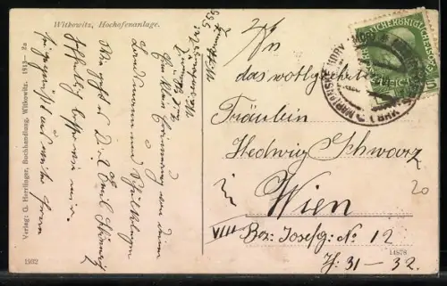 AK Witkowitz, Hochofenanlage