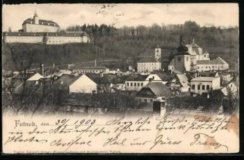 AK Fulnek, Teilansicht mit Schloss