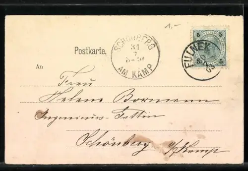 AK Fulnek, Teilansicht mit Schloss