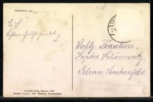 AK Troppau, Oberring mit Stadttheater