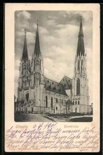 AK Olmütz, Ansicht der Domkirche