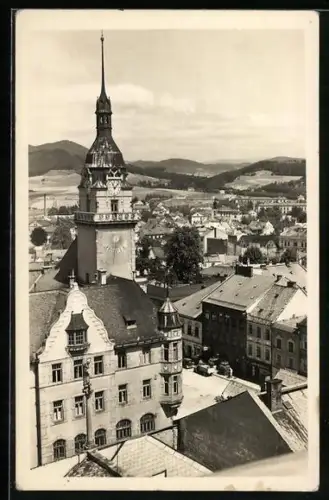 AK M.-Schönberg, das Rathaus mit Umgegend