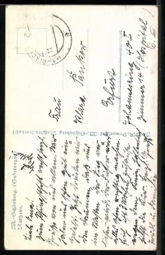 AK M.-Schönberg, das Rathaus mit Umgegend