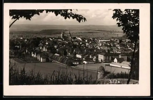 AK Mähr.-Schönberg, Ortsansicht mit Kirche