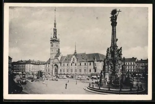 AK Olmütz, Rathaus und Denkmal