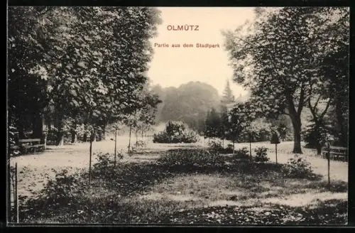 AK Olmütz, Partie aus dem Stadtpark