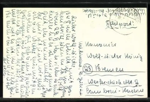 AK Niederlindewiese /Sudetenland, Ortsansicht im Tal