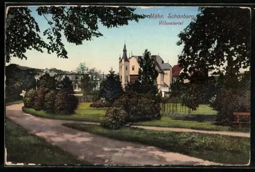 AK Mähr. Schönberg, Partie im Villenviertel