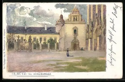 Künstler-AK Olmütz, Sct. Anna-Kapelle