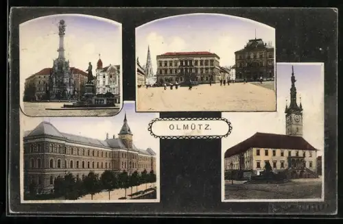 AK Olomouc, Gebäudeansicht, Denkmal, Ortspartie