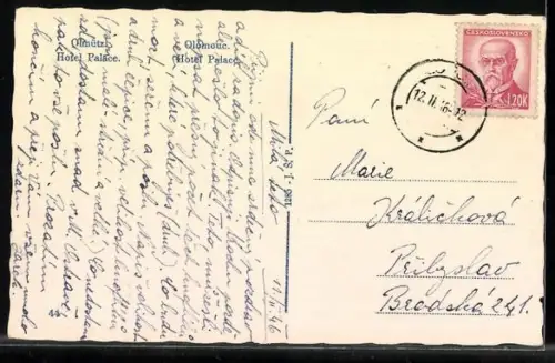 AK Olomouc, Hotel Palace