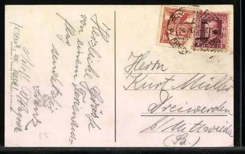 AK Gräfenberg i. Schl., Priessnitz-Sanatorium aus der Vogelschau