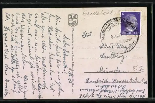 AK Freiwaldau, Kurhotel Priessnitz, Gräfenberg