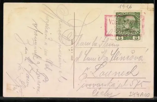 AK Prerau /Prerov, Kirchengasse, Schloss, Totalansicht