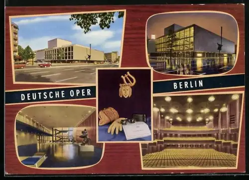 AK Berlin, Deutsche Oper, Aussen- u. Innenansichten