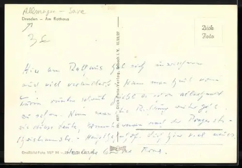 AK Dresden, Am Rathaus, Hochhaus