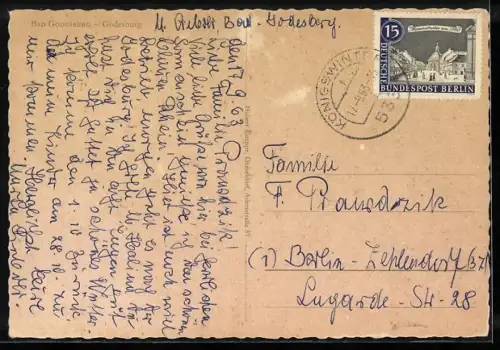 AK Bad Godesberg, Geschäftshäuser, Kiosk, Burg