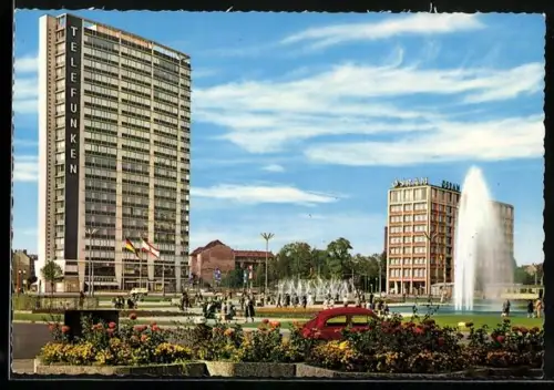 AK Berlin, Ernst-Reuter-Platz mit Hochhäuser