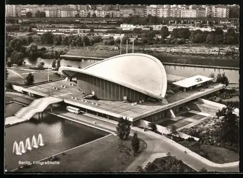 AK Berlin, Kongresshalle aus der Vogelschau