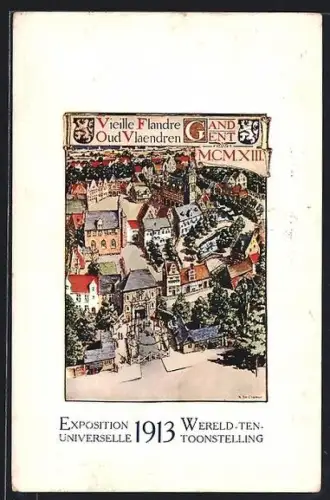 Künstler-AK Vieille Flandre, Exposition universelle 1913, Ausstellungsgelände