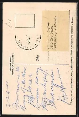 AK Buenos Aires, Panamerikanische Spiele im Jahr 1951, Olympia, Fahnen