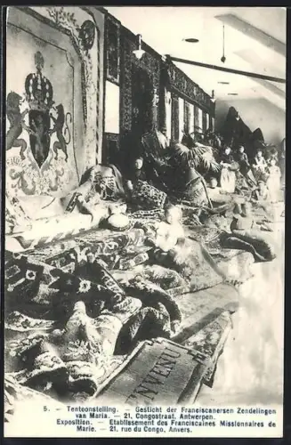 AK Anvers, Exposition, Etablissement des Franciscaines Missionnaires de Marie, 2, Rue du Congo