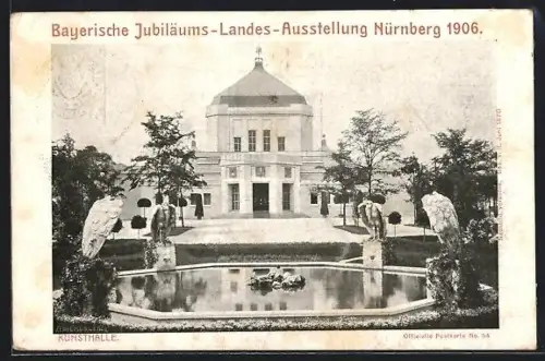AK Nürnberg, Bayerische Jubiläums-Landes-Ausstellung 1906, Kunsthalle