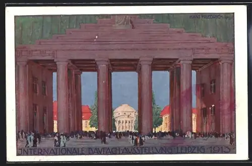 AK Leipzig, Internationale Baufach-Ausstellung 1913, Eingang Raitzenhainer Strasse