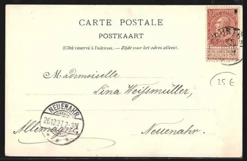 Lithographie Bruxelles, Exposition Internationale 1897, Kermesse, Quartier du Vieux Bruxelles