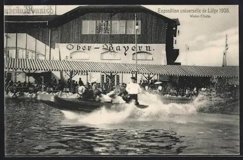 AK Liege, Exposition universelle 1905, Water-Chute