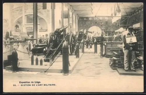 AK Liège, Exposition, Section de l`Art Militaire, Ausstellung