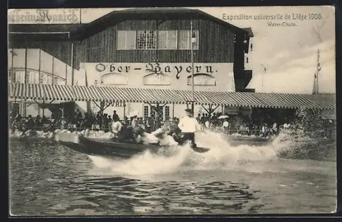 AK Liège, Exposition universelle 1905, Restaurant Ober-Bayern, Water-Chute