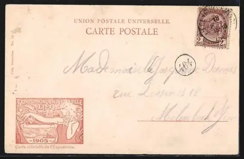 AK Liège, Exposition universelle 1905, Restaurant Ober-Bayern, Water-Chute